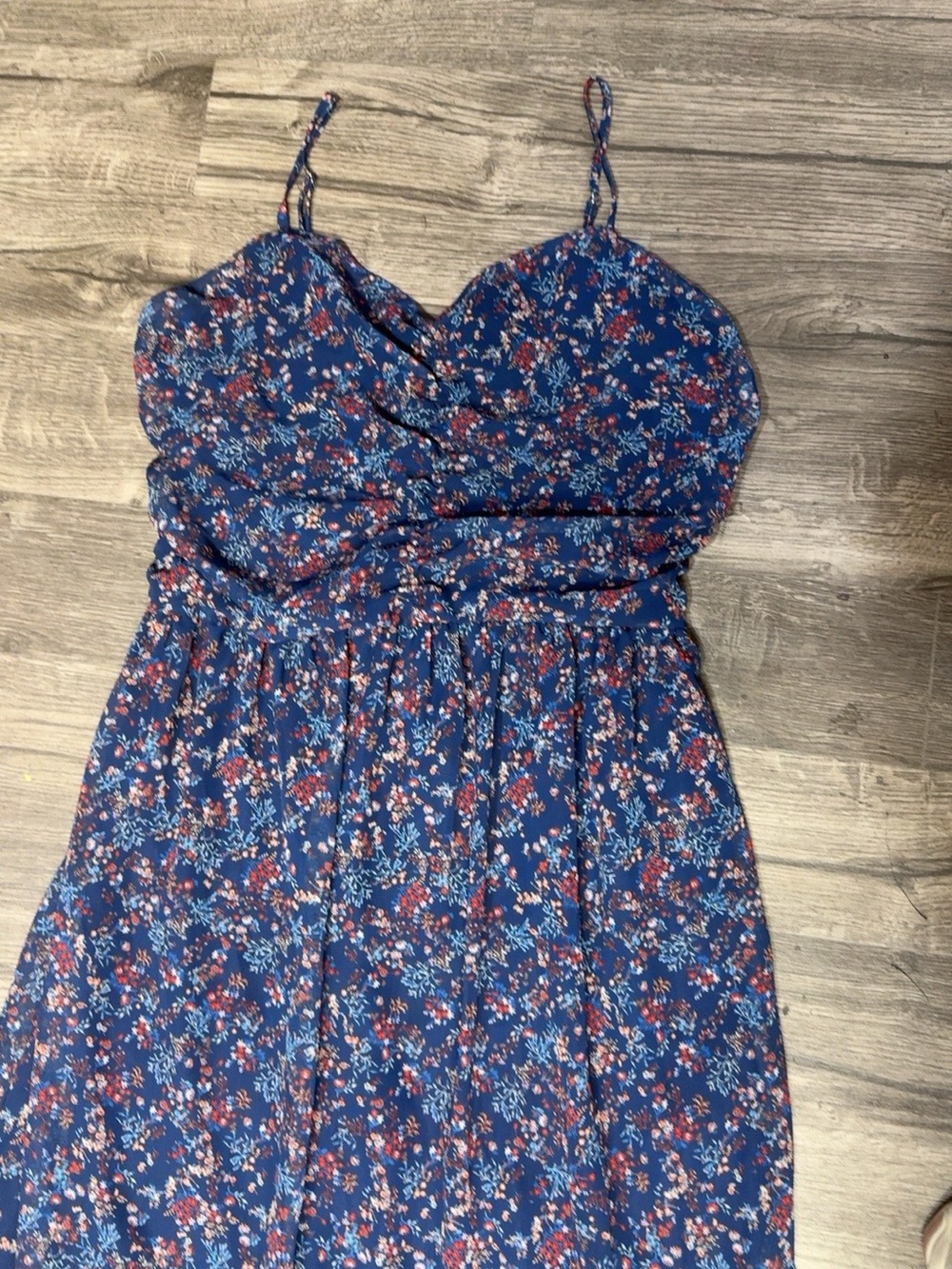 Wishlist Apparel Blue Floral Boho Maxi Dress Size L - Picture 5 of 10